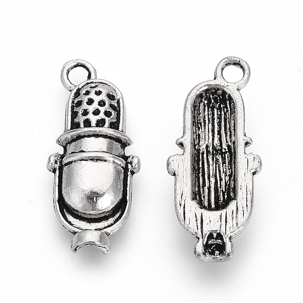 PandaHall Tibetan Style Alloy Pendants, Microphone, Cadmium Free & Nickel Free & Lead Free, Antique Silver, 20x9x3mm, Hole: 2mm, about...
PandaHall Tibetan Style Alloy Pendants, Microphone, Cadmium Free & Nickel Free & Lead Free, Antique Silver, 20x9x3mm, Hole: 2mm, about...