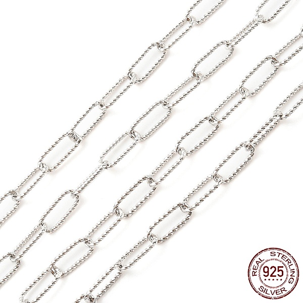 PandaHall Rhodium Plated 925 Sterling Silver Paperclip Chains, Soldered, Platinum, Link: 11x4.5x1mm Sterling Silver
PandaHall Rhodium Plated 925 Sterling Silver Paperclip Chains, Soldered, Platinum, Link: 11x4.5x1mm Sterling Silver