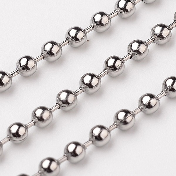 PandaHall 3.28 Feet 304 Stainless Steel Ball Chains, Decorative Chains, Stainless Steel Color, 2.5mm 304 Stainless Steel
PandaHall 3.28 Feet 304 Stainless Steel Ball Chains, Decorative Chains, Stainless Steel Color, 2.5mm 304 Stainless Steel