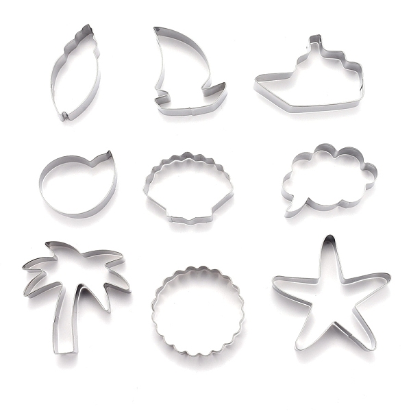 PandaHall Stainless Steel Mixed Beach Series Shaped Cookie Candy Food Cutters Molds, for DIY Biscuit Baking Tool, Stainless Steel Color...
PandaHall Stainless Steel Mixed Beach Series Shaped Cookie Candy Food Cutters Molds, for DIY Biscuit Baking Tool, Stainless Steel Color...