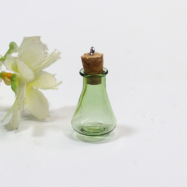 PandaHall Empty Small Glass Cork Vase Pendants, Wishing Bottle Charms with Platinum Plated Iron Loops, Lime Green, 16x27mm Iron+Glass Vase
PandaHall Empty Small Glass Cork Vase Pendants, Wishing Bottle Charms with Platinum Plated Iron Loops, Lime Green, 16x27mm Iron+Glass Vase