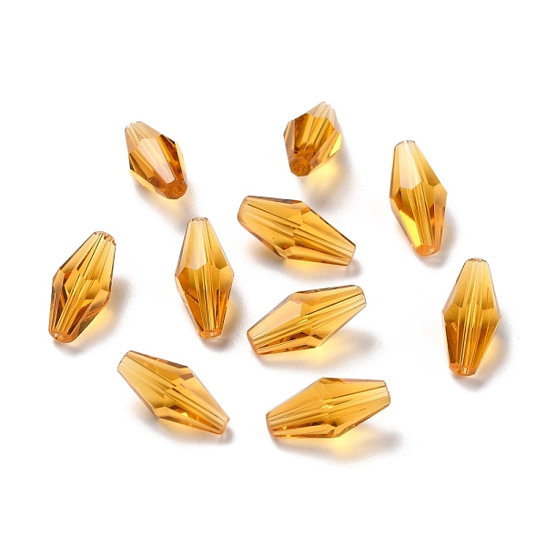 PandaHall Transparent Glass Beads, Faceted, Bicone, Goldenrod, 16x8mm, Hole: 1mm Glass Bicone Gold
PandaHall Transparent Glass Beads, Faceted, Bicone, Goldenrod, 16x8mm, Hole: 1mm Glass Bicone Gold