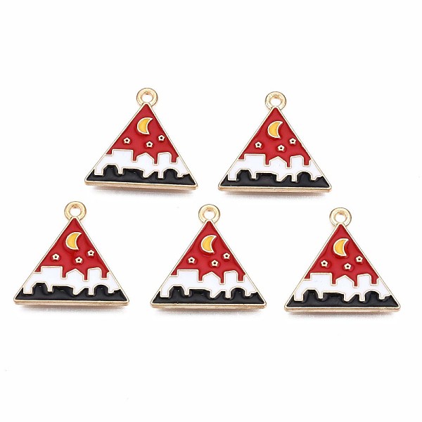 PandaHall Alloy Enamel Pendants, Cadmium Free & Lead Free, Light Gold, Triangle with Moon, FireBrick, 19x20x1.5mm, Hole: 1.5mm Alloy+Enamel..., Red
PandaHall Alloy Enamel Pendants, Cadmium Free & Lead Free, Light Gold, Triangle with Moon, FireBrick, 19x20x1.5mm, Hole: 1.5mm Alloy+Enamel..., Red