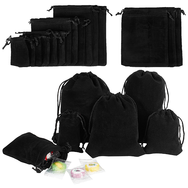 PandaHall 40 Pcs 5 Sizes Velvet Drawstring Bags, Rectangle Necklace Earrings Jewelry Pouches Candy Sack Gift Storage Bags for Party Wedding..., Black
PandaHall 40 Pcs 5 Sizes Velvet Drawstring Bags, Rectangle Necklace Earrings Jewelry Pouches Candy Sack Gift Storage Bags for Party Wedding..., Black