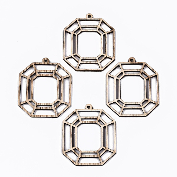 PandaHall Unfinished Hollow Wood Pendants, Undyed, Laser Cut Wood Shapes, Octagon, Antique White, 49x41x2.5mm, Hole: 2mm Wood Octagon
PandaHall Unfinished Hollow Wood Pendants, Undyed, Laser Cut Wood Shapes, Octagon, Antique White, 49x41x2.5mm, Hole: 2mm Wood Octagon