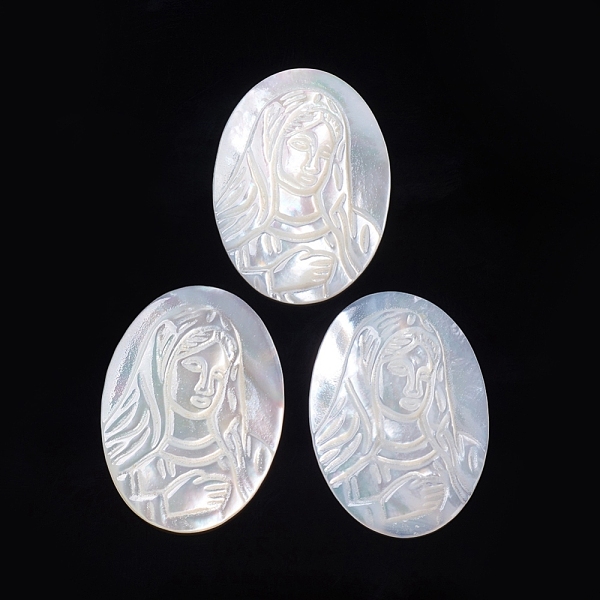 PandaHall Natural White Shell Cabochons, Religion, Oval with Virgin Mary, 29.5x21x3mm White Shell Oval White
PandaHall Natural White Shell Cabochons, Religion, Oval with Virgin Mary, 29.5x21x3mm White Shell Oval White