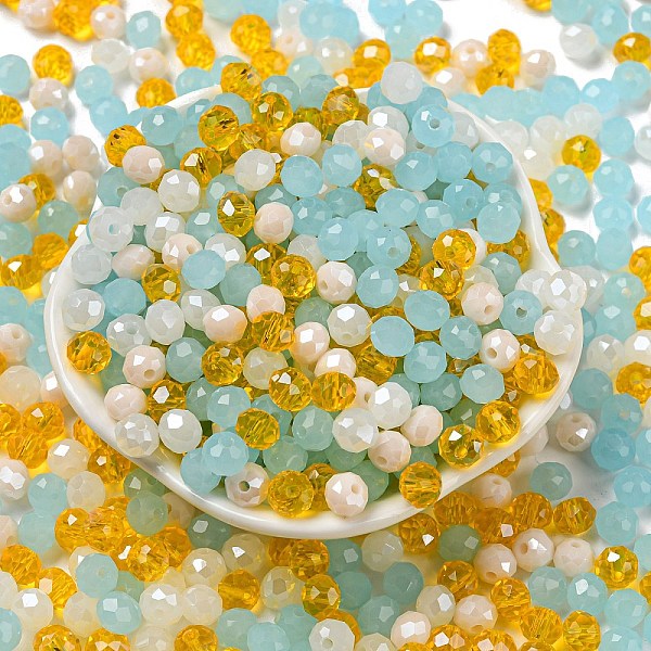 PandaHall Glass Beads, Faceted, Rondelle, Aqua, 6x5mm, Hole: 1mm, about 280pcs/60g Glass Rondelle Cyan
PandaHall Glass Beads, Faceted, Rondelle, Aqua, 6x5mm, Hole: 1mm, about 280pcs/60g Glass Rondelle Cyan