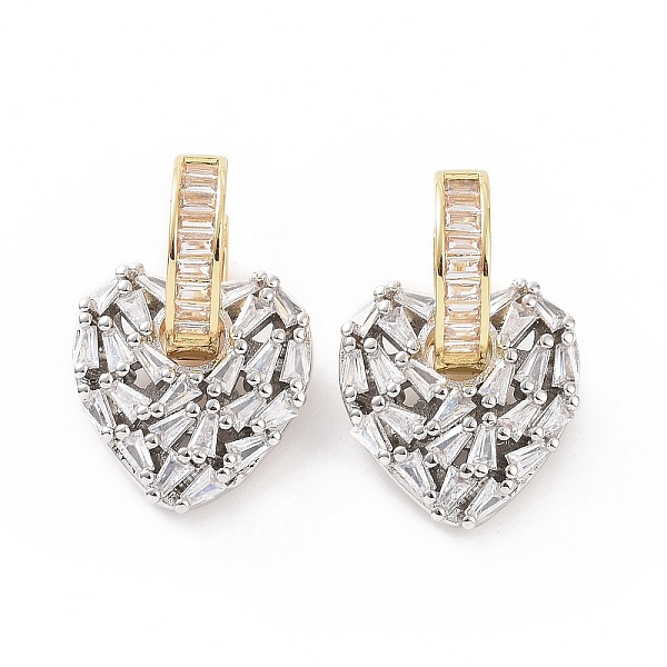 PandaHall Clear Cubic Zirconia Heart Dangle Hoop Earrings, Brass Jewelry for Women, Platinum & Golden, 27.5mm, Pin: 1mm Cubic Zirconia Heart...
PandaHall Clear Cubic Zirconia Heart Dangle Hoop Earrings, Brass Jewelry for Women, Platinum & Golden, 27.5mm, Pin: 1mm Cubic Zirconia Heart...
