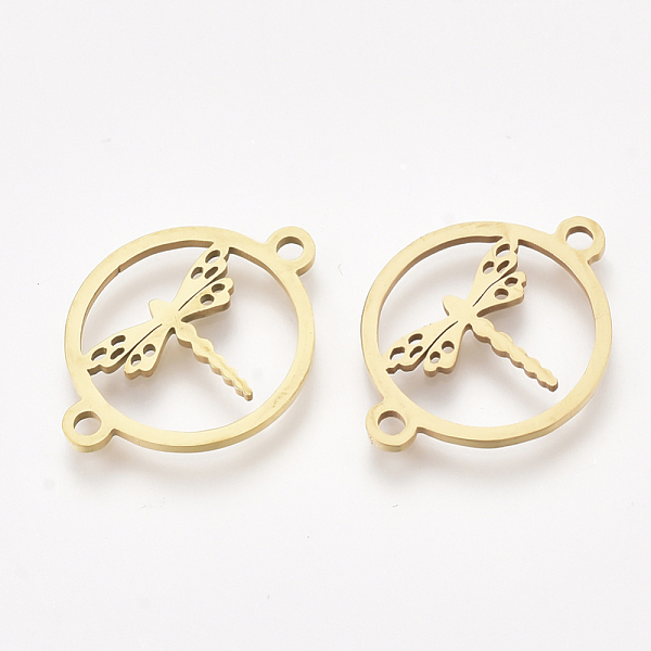 PandaHall 201 Stainless Steel Links connectors, Laser Cut Links, Flat Round with Dragonfly, Golden, 20x15x1mm, Hole: 1.6mm 201 Stainless...
PandaHall 201 Stainless Steel Links connectors, Laser Cut Links, Flat Round with Dragonfly, Golden, 20x15x1mm, Hole: 1.6mm 201 Stainless...
