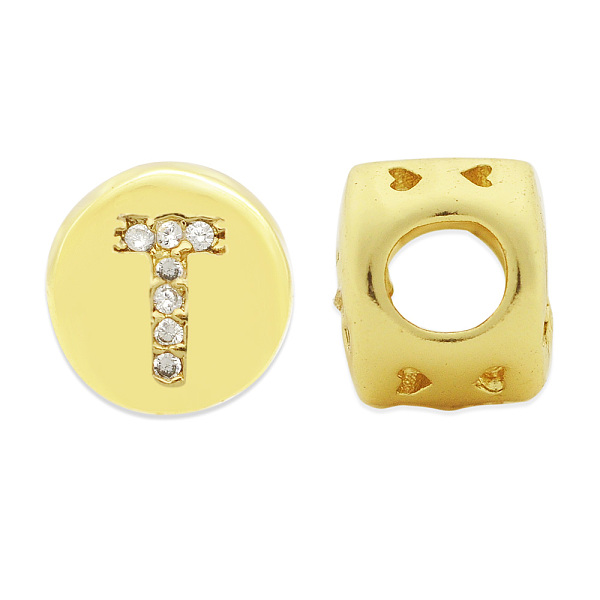 PandaHall Brass Micro Pave Clear Cubic Zirconia Beads, Flat Round with Letter, Letter.T, 7.5x6.5mm, Hole: 3.5mm, 3pcs/bag Brass+Cubic...
PandaHall Brass Micro Pave Clear Cubic Zirconia Beads, Flat Round with Letter, Letter.T, 7.5x6.5mm, Hole: 3.5mm, 3pcs/bag Brass+Cubic...
