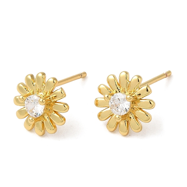 PandaHall Rack Plating Brass Flower Stud Earrings, with Cubic Zirconia, Lead Free & Cadmium Free, Real 18K Gold Plated, 9mm Cubic Zirconia..., Clear
PandaHall Rack Plating Brass Flower Stud Earrings, with Cubic Zirconia, Lead Free & Cadmium Free, Real 18K Gold Plated, 9mm Cubic Zirconia..., Clear