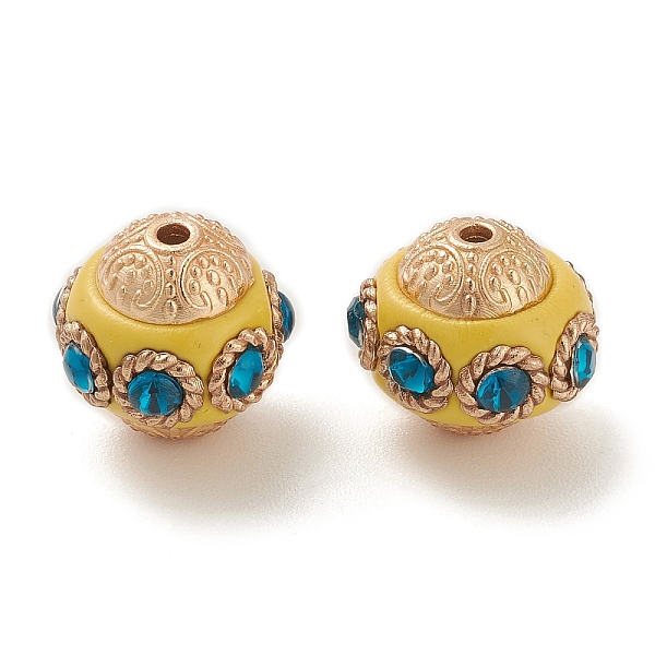 PandaHall Handmade Indonesia Beads, with Alloy Findings and Rhinestone, Rondelle, Yellow, 15.5mm, Hole: 1.6mm Polymer Clay Rondelle Yellow
PandaHall Handmade Indonesia Beads, with Alloy Findings and Rhinestone, Rondelle, Yellow, 15.5mm, Hole: 1.6mm Polymer Clay Rondelle Yellow