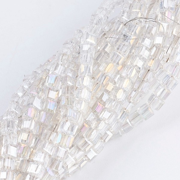 PandaHall Electroplate Glass Beads Strands, AB Color Plated, Faceted, Cube, Clear AB, 2~2.5x2~2.5x2~2.5mm, Hole: 0.5mm, about..., White
PandaHall Electroplate Glass Beads Strands, AB Color Plated, Faceted, Cube, Clear AB, 2~2.5x2~2.5x2~2.5mm, Hole: 0.5mm, about..., White