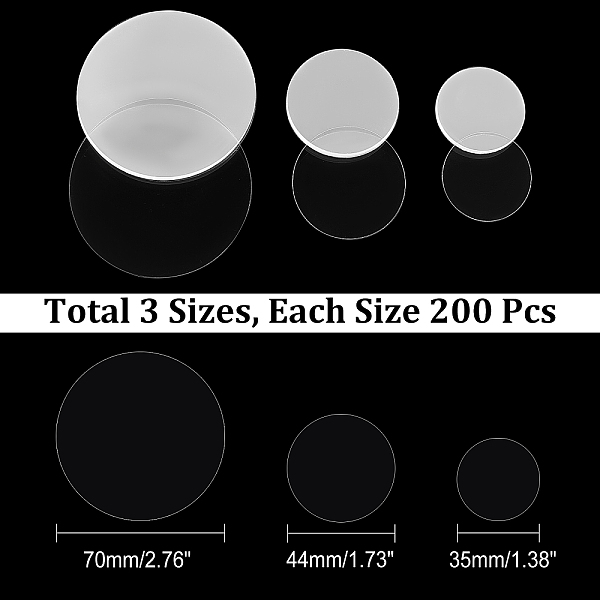PandaHall CHGCRAFT 600Pcs 3 Style Plastic Circle s Transparent Button Film Covers Circle s Protective Badge Films for Pin Badges Round..., Clear
PandaHall CHGCRAFT 600Pcs 3 Style Plastic Circle s Transparent Button Film Covers Circle s Protective Badge Films for Pin Badges Round..., Clear