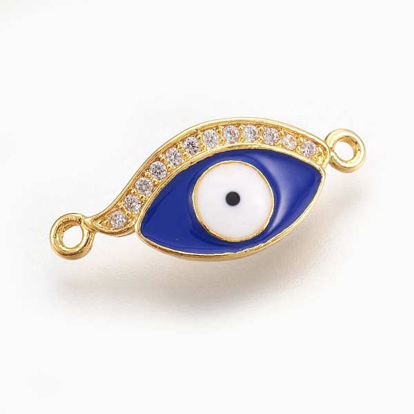 PandaHall Brass Micro Pave Cubic Zirconia Links, with Enamel, Long-Lasting Plated, Evil Eye, Lead Free & Nickel Free & Cadmium Free, Blue...
PandaHall Brass Micro Pave Cubic Zirconia Links, with Enamel, Long-Lasting Plated, Evil Eye, Lead Free & Nickel Free & Cadmium Free, Blue...
