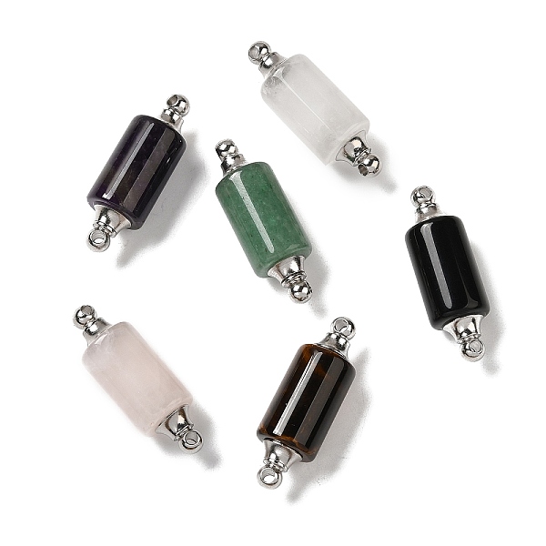 PandaHall Natural Mixed Stone Connector Charms, with Stainless Steel Color Plated 304 Stainless Steel Findings, Column Links, 36x12mm, Hole...
PandaHall Natural Mixed Stone Connector Charms, with Stainless Steel Color Plated 304 Stainless Steel Findings, Column Links, 36x12mm, Hole...