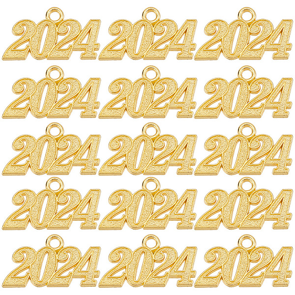 PandaHall SUNNYCLUE 50Pcs Alloy Charms, Number 2024, Golden, 18~19x32~33x2mm, Hole: 3mm Alloy Number
PandaHall SUNNYCLUE 50Pcs Alloy Charms, Number 2024, Golden, 18~19x32~33x2mm, Hole: 3mm Alloy Number