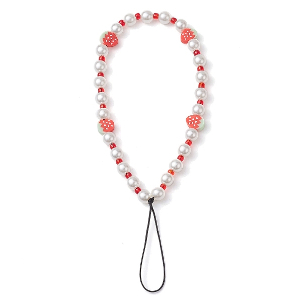 PandaHall Fruits Polymer Clay & Imitated Pearl & Glass Beaded Mobile Straps, Braided Nylon Thread Mobile Accessories Decoration, Strawberry..., Red
PandaHall Fruits Polymer Clay & Imitated Pearl & Glass Beaded Mobile Straps, Braided Nylon Thread Mobile Accessories Decoration, Strawberry..., Red