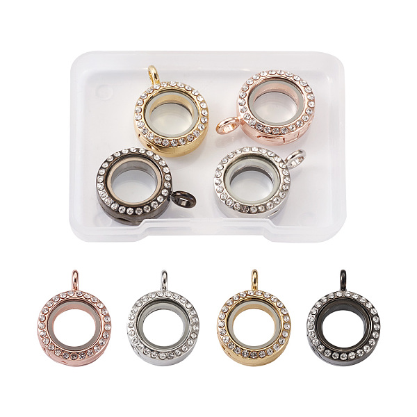 PandaHall 4Pcs 4 Colors Alloy Glass Crystal Rhinestone Pendants, DIY Accessories for Jewelry Pendant Making, Flat Round, Mixed Color, 20x7mm..., Clear
PandaHall 4Pcs 4 Colors Alloy Glass Crystal Rhinestone Pendants, DIY Accessories for Jewelry Pendant Making, Flat Round, Mixed Color, 20x7mm..., Clear