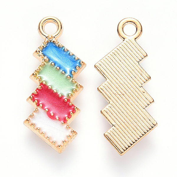 PandaHall Alloy Enamel Pendants, Rectangle, Light Gold, Colorful, 22x8.5x2mm, Hole: 1.8mm Alloy+Enamel Rectangle
PandaHall Alloy Enamel Pendants, Rectangle, Light Gold, Colorful, 22x8.5x2mm, Hole: 1.8mm Alloy+Enamel Rectangle