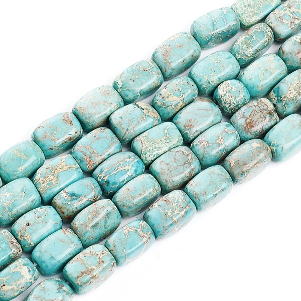 PandaHall Natural Imperial Jasper Beads Strands, Dyed, Rectangle, Turquoise, 5.2~8.2x4.8~5.3x4.8~5.3mm, Hole: 1mm, about 47pcs/strand, 15.35..., Green
PandaHall Natural Imperial Jasper Beads Strands, Dyed, Rectangle, Turquoise, 5.2~8.2x4.8~5.3x4.8~5.3mm, Hole: 1mm, about 47pcs/strand, 15.35..., Green
