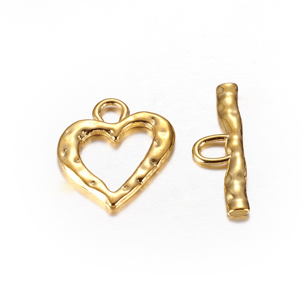 PandaHall Tibetan Style Toggle Clasps, Zinc Alloy, Heart, Lead Free and Cadmium Free, Golden, 26x23x2mm, Hole: 5mm Alloy Heart
PandaHall Tibetan Style Toggle Clasps, Zinc Alloy, Heart, Lead Free and Cadmium Free, Golden, 26x23x2mm, Hole: 5mm Alloy Heart