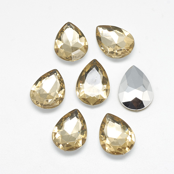PandaHall Acrylic Rhinestone Pointed Back Cabochons, Faceted, Bottom Silver Plated, teardrop, Light Khaki, 18x13x4.5~4.8mm Acrylic...
PandaHall Acrylic Rhinestone Pointed Back Cabochons, Faceted, Bottom Silver Plated, teardrop, Light Khaki, 18x13x4.5~4.8mm Acrylic...
