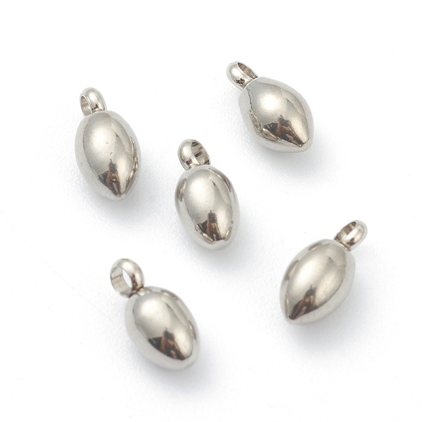 PandaHall 201 Stainless Steel Charms, Oval, Stainless Steel Color, 7.5~8x4mm, Hole: 1.6mm 201 Stainless Steel Oval
PandaHall 201 Stainless Steel Charms, Oval, Stainless Steel Color, 7.5~8x4mm, Hole: 1.6mm 201 Stainless Steel Oval