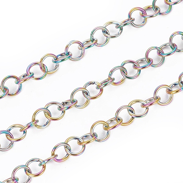 PandaHall Ion Plating(IP) 304 Stainless Steel Rolo Chains, Belcher Chain, with Spool, Soldered, Rainbow Color, 5x5x0.9mm, about 32.8 Feet...
PandaHall Ion Plating(IP) 304 Stainless Steel Rolo Chains, Belcher Chain, with Spool, Soldered, Rainbow Color, 5x5x0.9mm, about 32.8 Feet...
