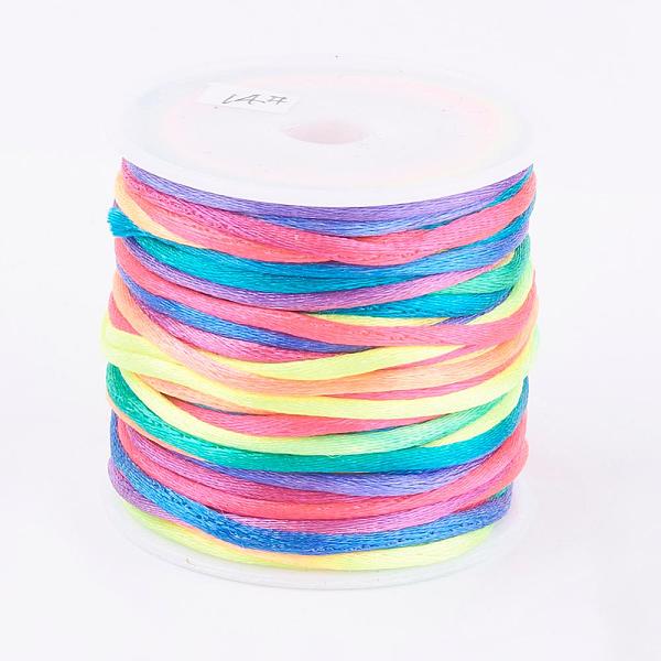 PandaHall Nylon Cord, Satin Rattail Cord, for Beading Jewelry Making, Chinese Knotting, Colorful, 1mm, about 32.8 yards(30m)/roll Nylon
PandaHall Nylon Cord, Satin Rattail Cord, for Beading Jewelry Making, Chinese Knotting, Colorful, 1mm, about 32.8 yards(30m)/roll Nylon