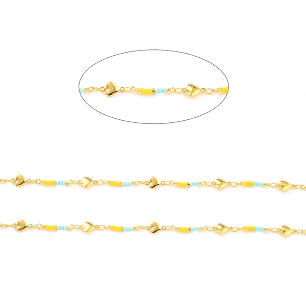 PandaHall Brass Handmade Glass Bead Chains, with Spool, Soldered, Long-Lasting Plated, Golden, 10x6x1.5mm Brass+Glass Blue
PandaHall Brass Handmade Glass Bead Chains, with Spool, Soldered, Long-Lasting Plated, Golden, 10x6x1.5mm Brass+Glass Blue