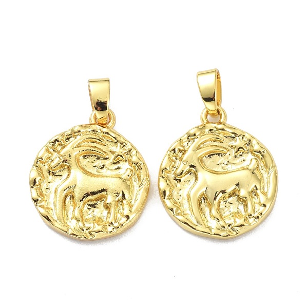 PandaHall Brass Pendants, Twelve Constellations Series, Flat Round, Golden, Capricorn, 17x14.5x2.5mm, Hole: 4x6mm Brass Capricorn
PandaHall Brass Pendants, Twelve Constellations Series, Flat Round, Golden, Capricorn, 17x14.5x2.5mm, Hole: 4x6mm Brass Capricorn
