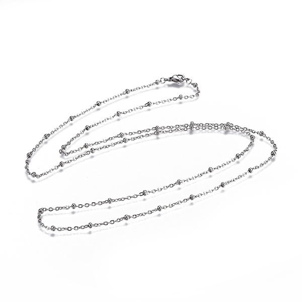 PandaHall 304 Stainless Steel Cable Chain Necklaces, Stainless Steel Color, 30.70 inch(78cm), beads: 2.5~3x1.5mm 304 Stainless Steel
PandaHall 304 Stainless Steel Cable Chain Necklaces, Stainless Steel Color, 30.70 inch(78cm), beads: 2.5~3x1.5mm 304 Stainless Steel
