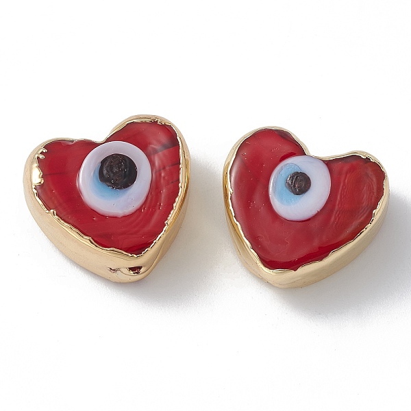 PandaHall Brass Beads, with Enamel, Real 18K Gold Plated, Heart with Evil Eye, FireBrick, 14.5x16x7mm, Hole: 1.6mm Brass+Enamel Heart Red
PandaHall Brass Beads, with Enamel, Real 18K Gold Plated, Heart with Evil Eye, FireBrick, 14.5x16x7mm, Hole: 1.6mm Brass+Enamel Heart Red