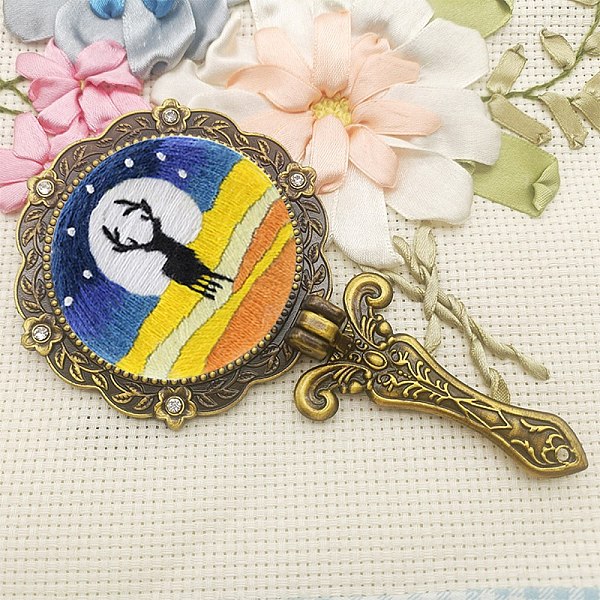 PandaHall DIY Foldable Handheld Mirror Embroidery Starter Kit, including Plastic Embroidery Frame, Cloth, Iron Needle, Cotton Threads, Brass...
PandaHall DIY Foldable Handheld Mirror Embroidery Starter Kit, including Plastic Embroidery Frame, Cloth, Iron Needle, Cotton Threads, Brass...