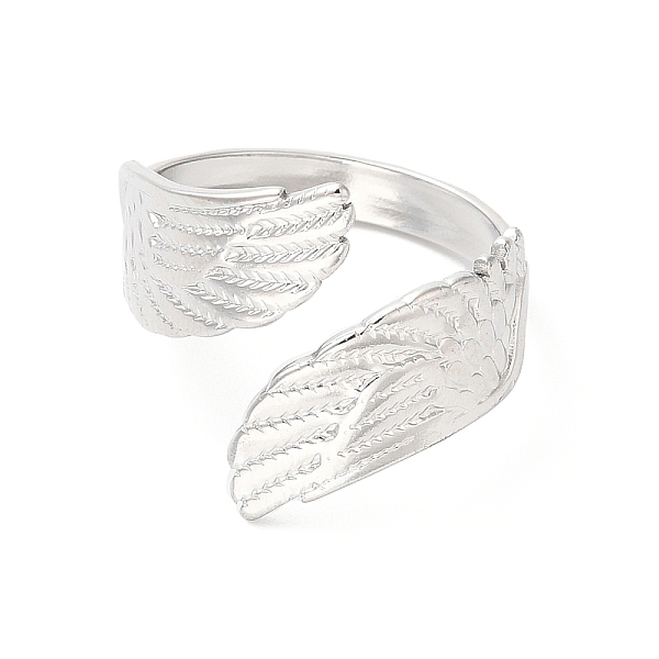 PandaHall 304 Stainless Steel Double Wings Open Cuff Ring for Women, Stainless Steel Color, US Size 7 1/4(17.5mm) 304 Stainless Steel
PandaHall 304 Stainless Steel Double Wings Open Cuff Ring for Women, Stainless Steel Color, US Size 7 1/4(17.5mm) 304 Stainless Steel
