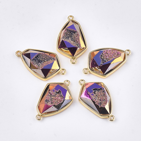 PandaHall Electroplate Synthetic Druzy Agate Links connectors, with Brass Findings, Polygon, Golden, Colorful, 30.5x18x7mm, Hole: 1.6mm...
PandaHall Electroplate Synthetic Druzy Agate Links connectors, with Brass Findings, Polygon, Golden, Colorful, 30.5x18x7mm, Hole: 1.6mm...