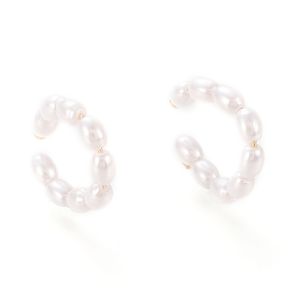PandaHall Brass Cuff Earrings, with Shell Pearl, Golden, 17x19x3.3mm, Inner Diameter: 13mm Shell White
PandaHall Brass Cuff Earrings, with Shell Pearl, Golden, 17x19x3.3mm, Inner Diameter: 13mm Shell White