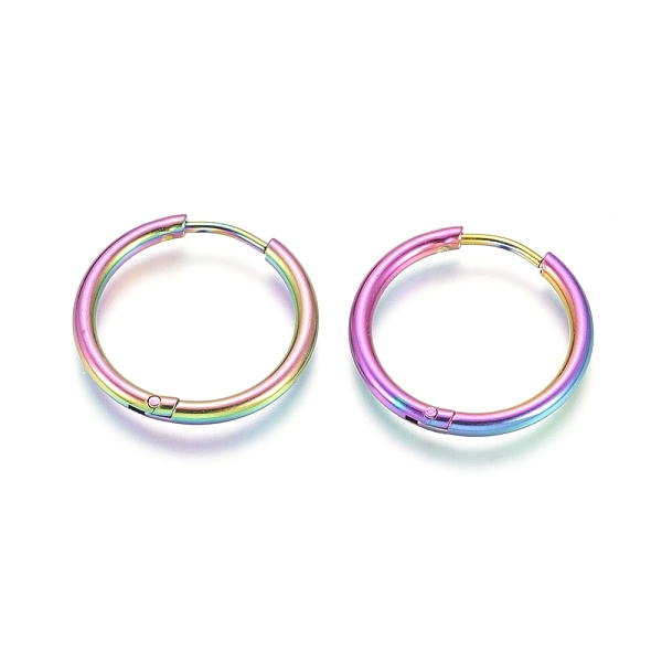 PandaHall Ion Plating(IP) 304 Stainless Steel Huggie Hoop Earrings, Hypoallergenic Earrings, with 316 Surgical Stainless Steel Pin, Rainbow...
PandaHall Ion Plating(IP) 304 Stainless Steel Huggie Hoop Earrings, Hypoallergenic Earrings, with 316 Surgical Stainless Steel Pin, Rainbow...
