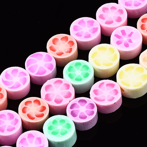 PandaHall Handmade Polymer Clay Beads Strands, Flat Round with Flower, Mixed Color, 9~10x4~5mm, Hole: 1.4mm, about 40~42pcs/strand, 14.57..., Multicolor
PandaHall Handmade Polymer Clay Beads Strands, Flat Round with Flower, Mixed Color, 9~10x4~5mm, Hole: 1.4mm, about 40~42pcs/strand, 14.57..., Multicolor