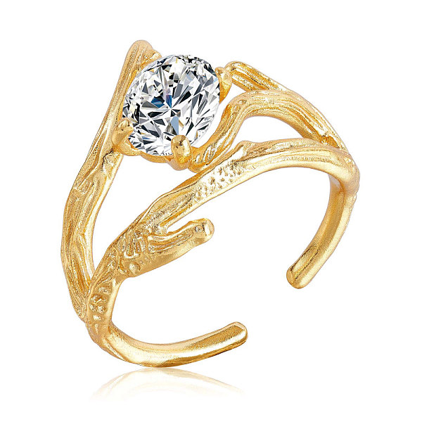 PandaHall 925 Sterling Silver Branch Open Cuff Ring, Clear Cubic Zirconia Hollow Ring for Women, Golden, US Size 5 1/4(15.9mm) Sterling...
PandaHall 925 Sterling Silver Branch Open Cuff Ring, Clear Cubic Zirconia Hollow Ring for Women, Golden, US Size 5 1/4(15.9mm) Sterling...