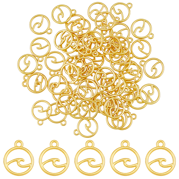 PandaHall DICOSMETIC Alloy Pendants, Round Ring with Wave, Golden, 14.5x12x1.5mm, Hole: 1.6mm, 60pcs/box Alloy Ring
PandaHall DICOSMETIC Alloy Pendants, Round Ring with Wave, Golden, 14.5x12x1.5mm, Hole: 1.6mm, 60pcs/box Alloy Ring