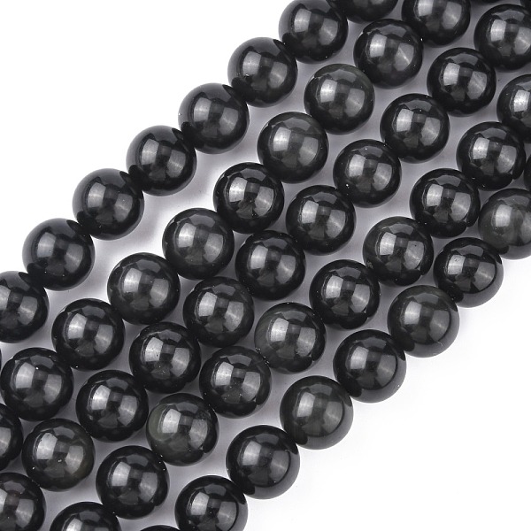 PandaHall Natural Obsidian Beads Strands, Round, Grade AA, Black And Colorful, 14mm Obsidian Round Black
PandaHall Natural Obsidian Beads Strands, Round, Grade AA, Black And Colorful, 14mm Obsidian Round Black