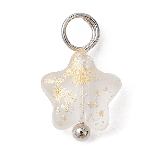PandaHall Spray Painted Glass Pendant, with Brass Findings, Star Charms, Clear, 13.5~14x8x4mm, Hole: 3mm Brass+Glass Star Clear
PandaHall Spray Painted Glass Pendant, with Brass Findings, Star Charms, Clear, 13.5~14x8x4mm, Hole: 3mm Brass+Glass Star Clear