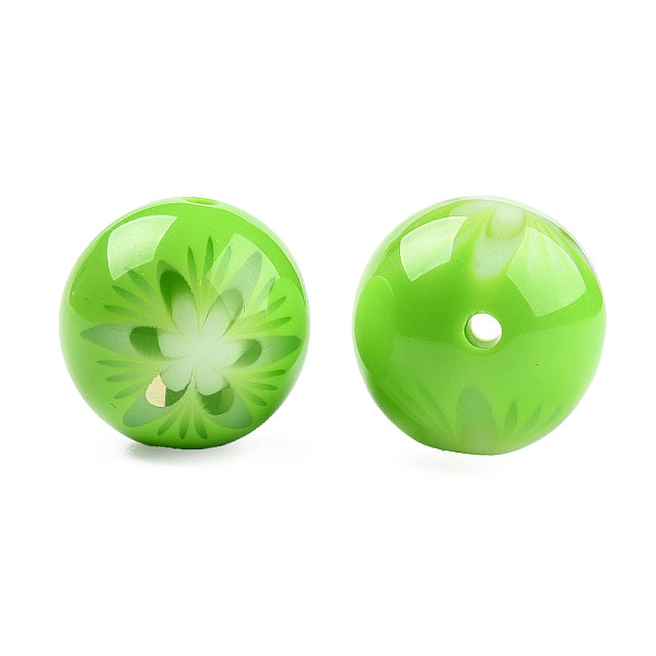 PandaHall Flower Opaque Resin Beads, Round, Lime, 20x19mm, Hole: 2mm Resin Round Green
PandaHall Flower Opaque Resin Beads, Round, Lime, 20x19mm, Hole: 2mm Resin Round Green
