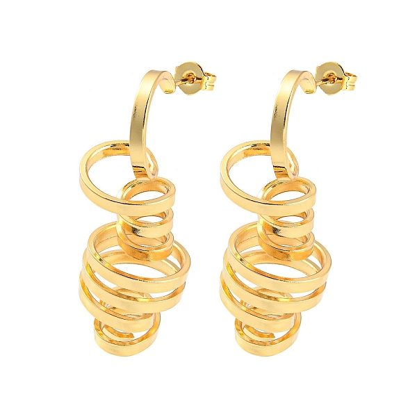 PandaHall Rack Plating Brass Twist Spiral Stud Earrings, Long-Lasting Plated, Cadmium Free & Lead Free, Real 18K Gold Plated, 40.5x16mm...
PandaHall Rack Plating Brass Twist Spiral Stud Earrings, Long-Lasting Plated, Cadmium Free & Lead Free, Real 18K Gold Plated, 40.5x16mm...