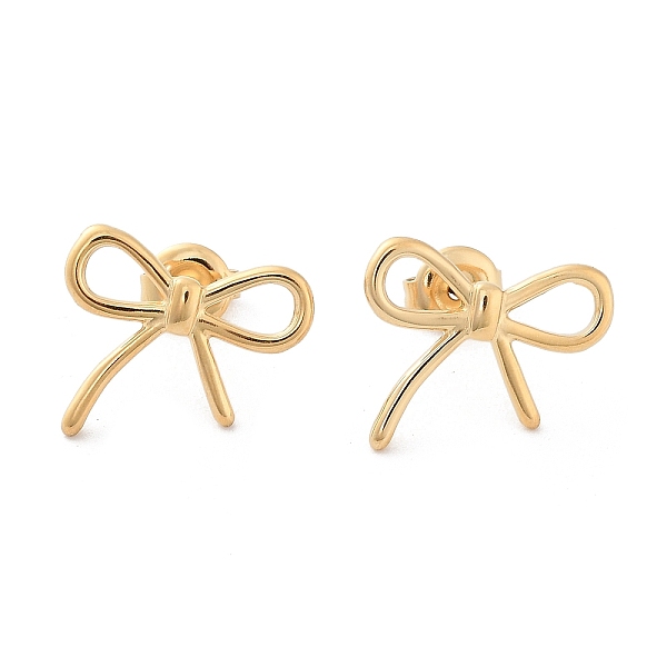 PandaHall 304 Stainless Steel Stud Earrings, Hollow Bowknot, Real 14K Gold Plated, 14x17mm 304 Stainless Steel Bowknot
PandaHall 304 Stainless Steel Stud Earrings, Hollow Bowknot, Real 14K Gold Plated, 14x17mm 304 Stainless Steel Bowknot