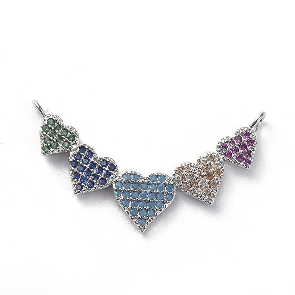 PandaHall Brass Micro Pave Cubic Zirconia Pendants, Heart, Colorful, Platinum, 5.5~8x31x2mm, Hole: 1.6mm Brass+Cubic Zirconia Heart
PandaHall Brass Micro Pave Cubic Zirconia Pendants, Heart, Colorful, Platinum, 5.5~8x31x2mm, Hole: 1.6mm Brass+Cubic Zirconia Heart