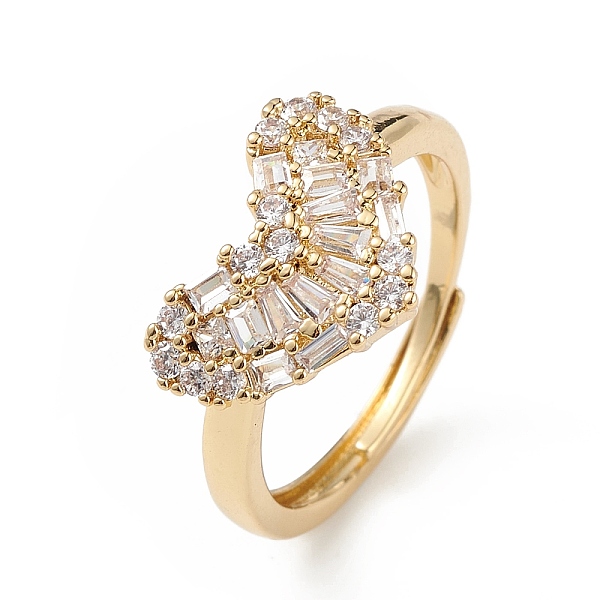 PandaHall Clear Cubic Zirconia Heart Adjustable Ring, Brass Jewelry for Women, Lead Free & Cadmium Free, Real 18K Gold Plated, Inner...
PandaHall Clear Cubic Zirconia Heart Adjustable Ring, Brass Jewelry for Women, Lead Free & Cadmium Free, Real 18K Gold Plated, Inner...