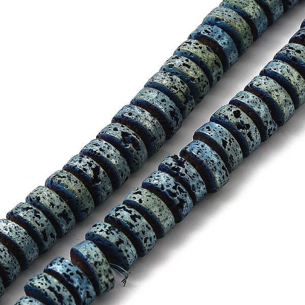PandaHall Electroplated Natural Lava Rock Beads Strands, Flat Round/Disc, Heishi Beads, Green Plated, 7x3mm, Hole: 3mm, about 123pcs/strand...
PandaHall Electroplated Natural Lava Rock Beads Strands, Flat Round/Disc, Heishi Beads, Green Plated, 7x3mm, Hole: 3mm, about 123pcs/strand...